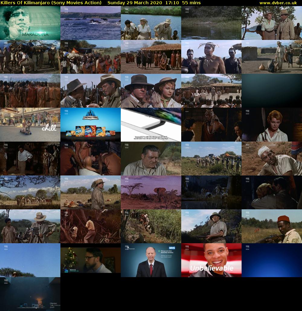 Killers Of Kilimanjaro (Sony Movies Action) Sunday 29 March 2020 17:10 - 18:05