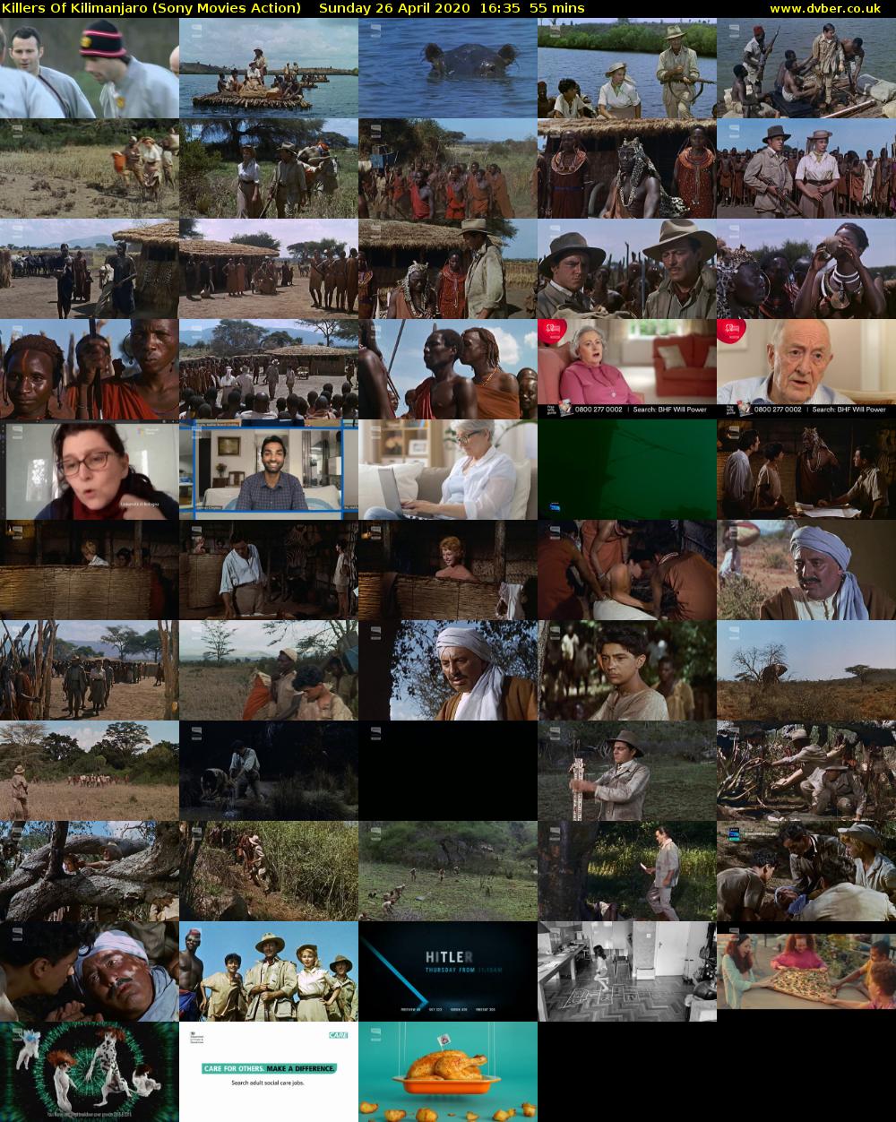 Killers Of Kilimanjaro (Sony Movies Action) Sunday 26 April 2020 16:35 - 17:30
