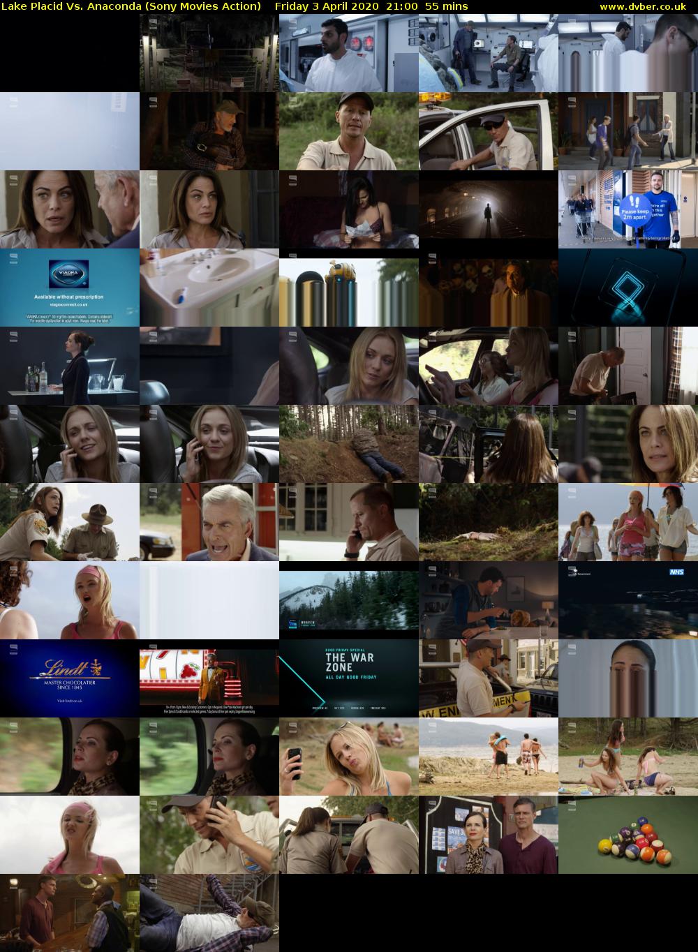 Lake Placid Vs. Anaconda (Sony Movies Action) Friday 3 April 2020 21:00 - 21:55