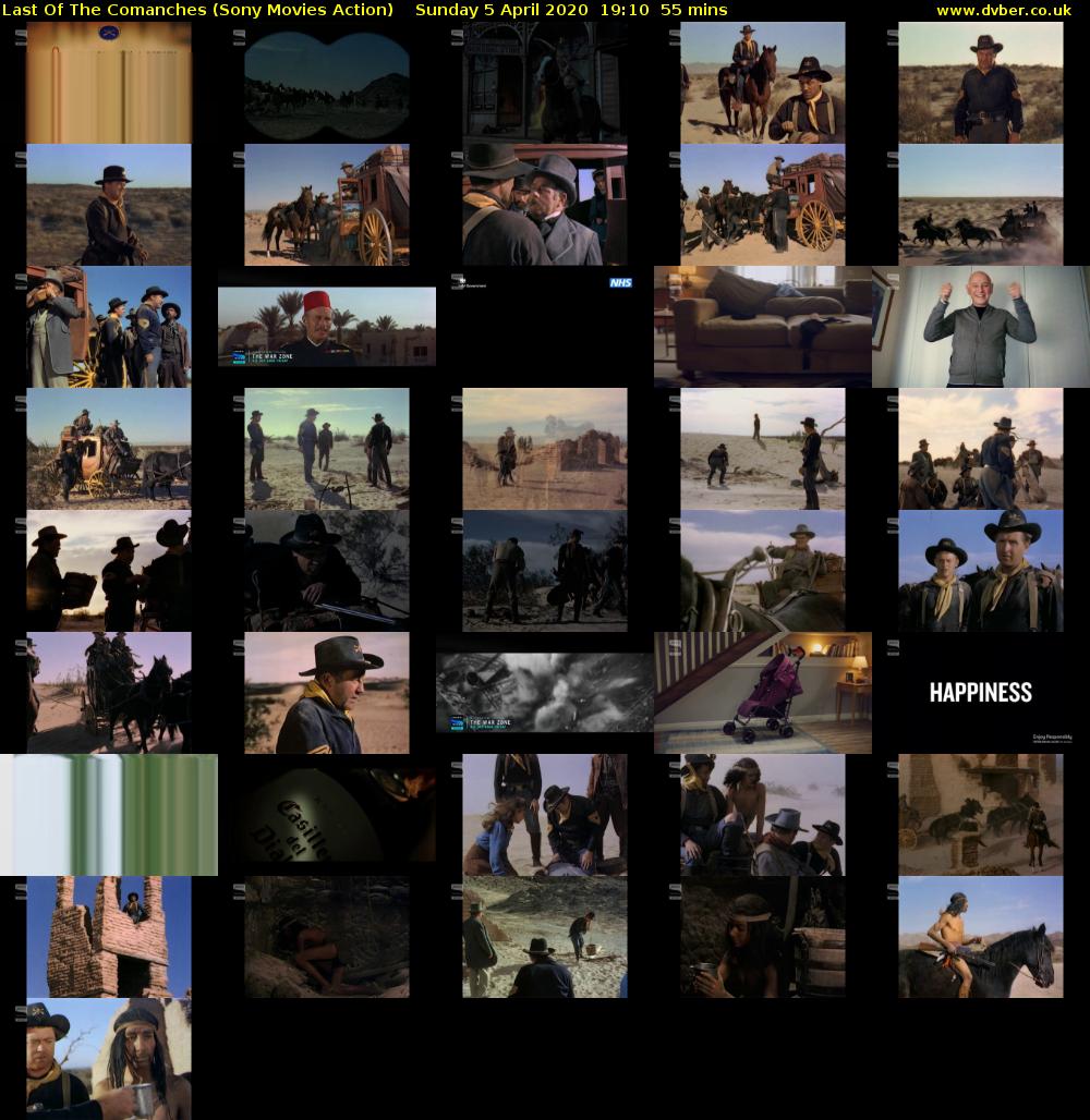 Last Of The Comanches (Sony Movies Action) Sunday 5 April 2020 19:10 - 20:05