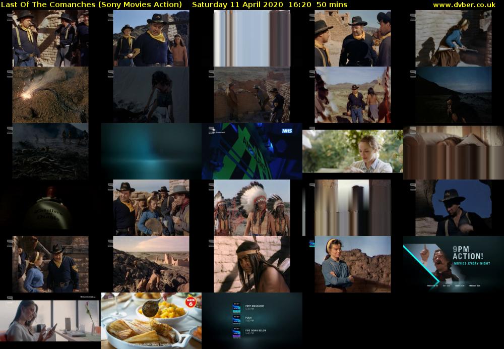Last Of The Comanches (Sony Movies Action) Saturday 11 April 2020 16:20 - 17:10