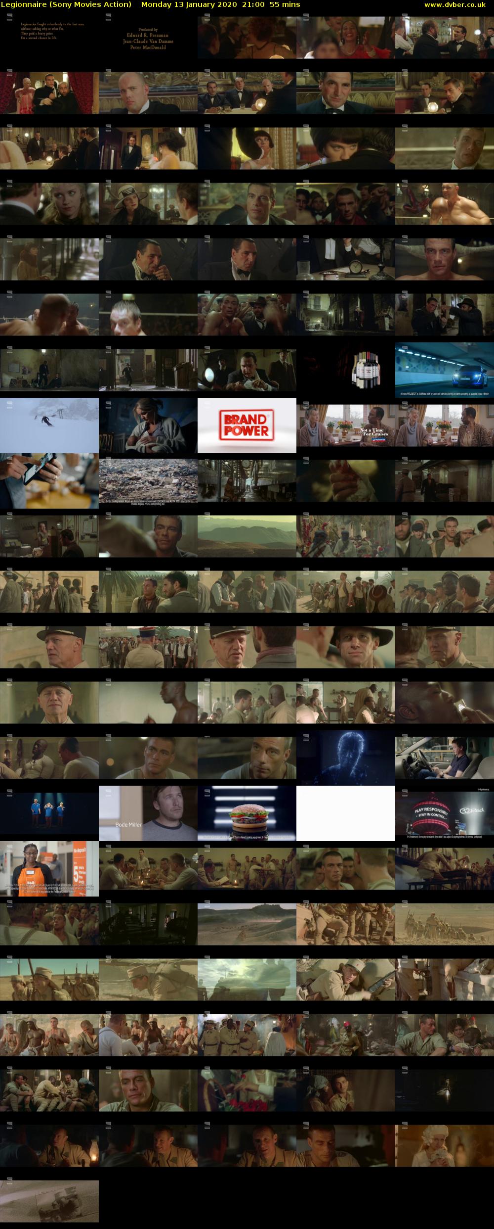 Legionnaire (Sony Movies Action) Monday 13 January 2020 21:00 - 21:55