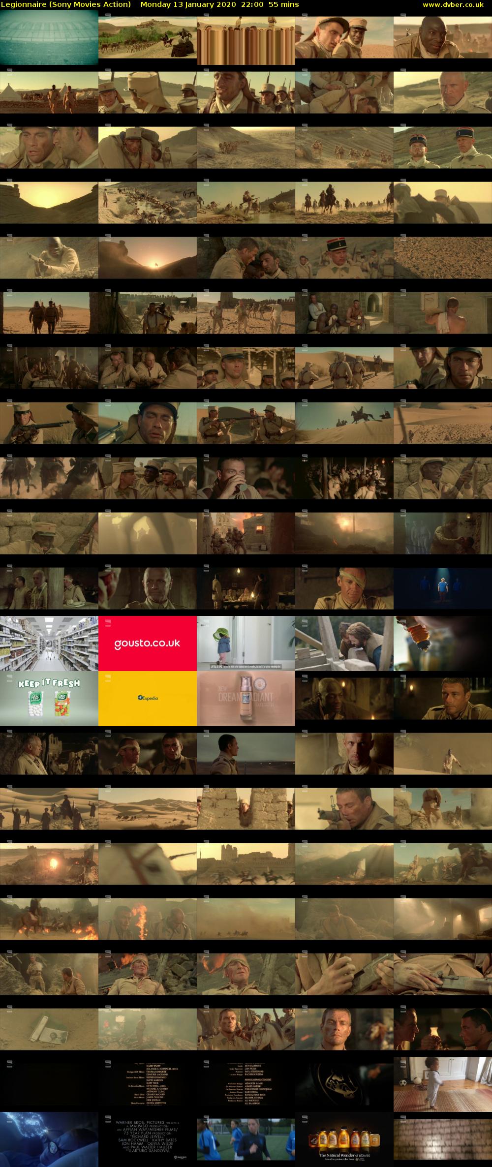 Legionnaire (Sony Movies Action) Monday 13 January 2020 22:00 - 22:55
