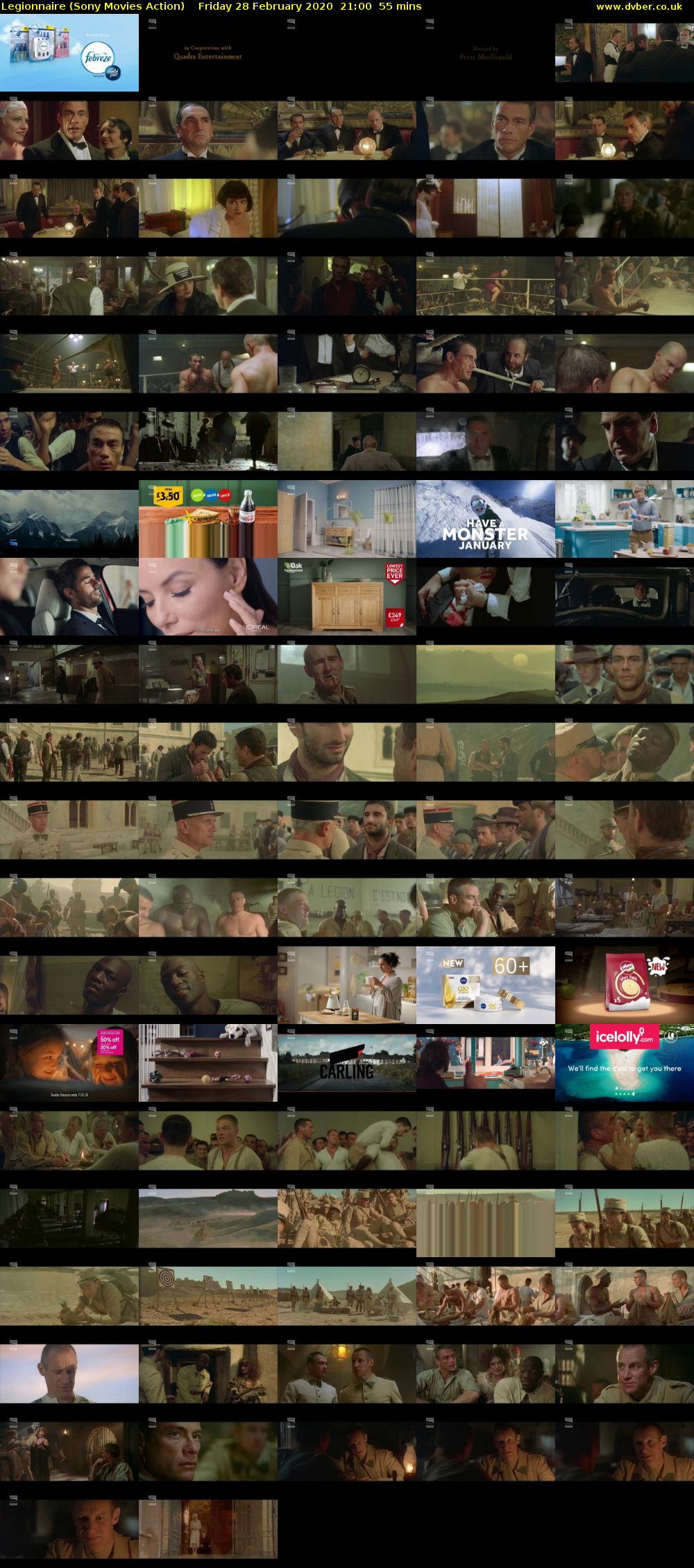 Legionnaire (Sony Movies Action) Friday 28 February 2020 21:00 - 21:55
