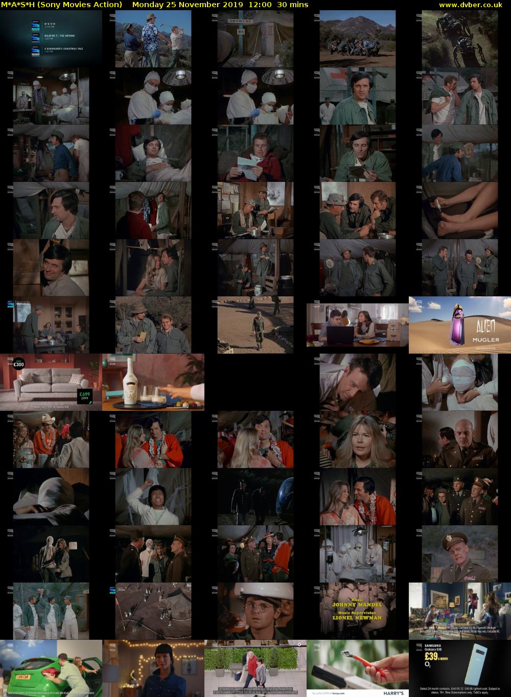 M*A*S*H (Sony Movies Action) Monday 25 November 2019 12:00 - 12:30