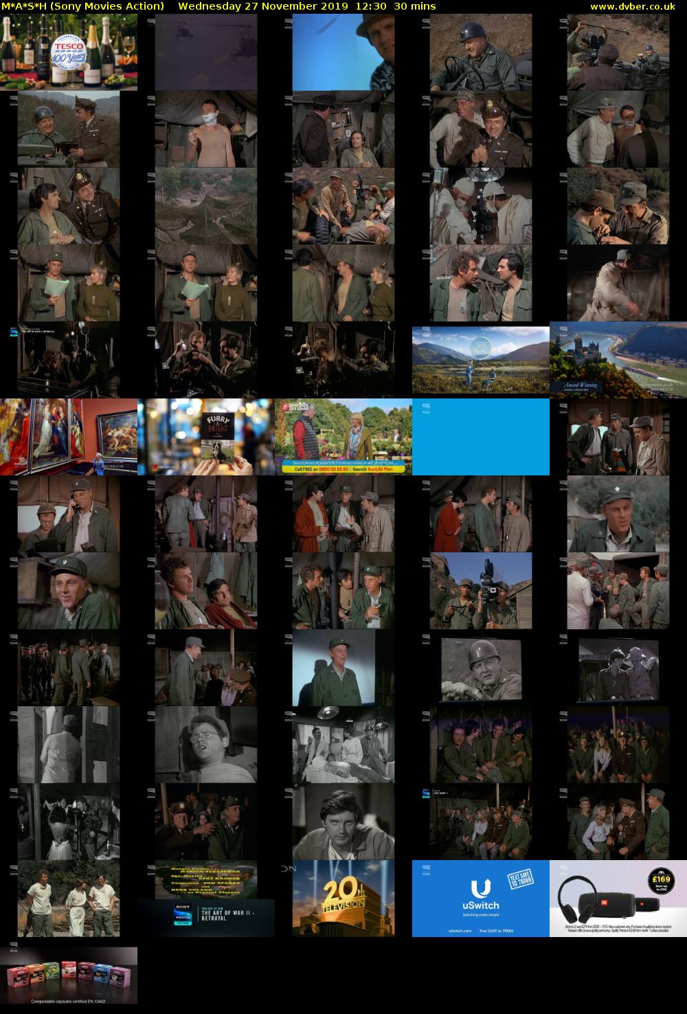 M*A*S*H (Sony Movies Action) Wednesday 27 November 2019 12:30 - 13:00