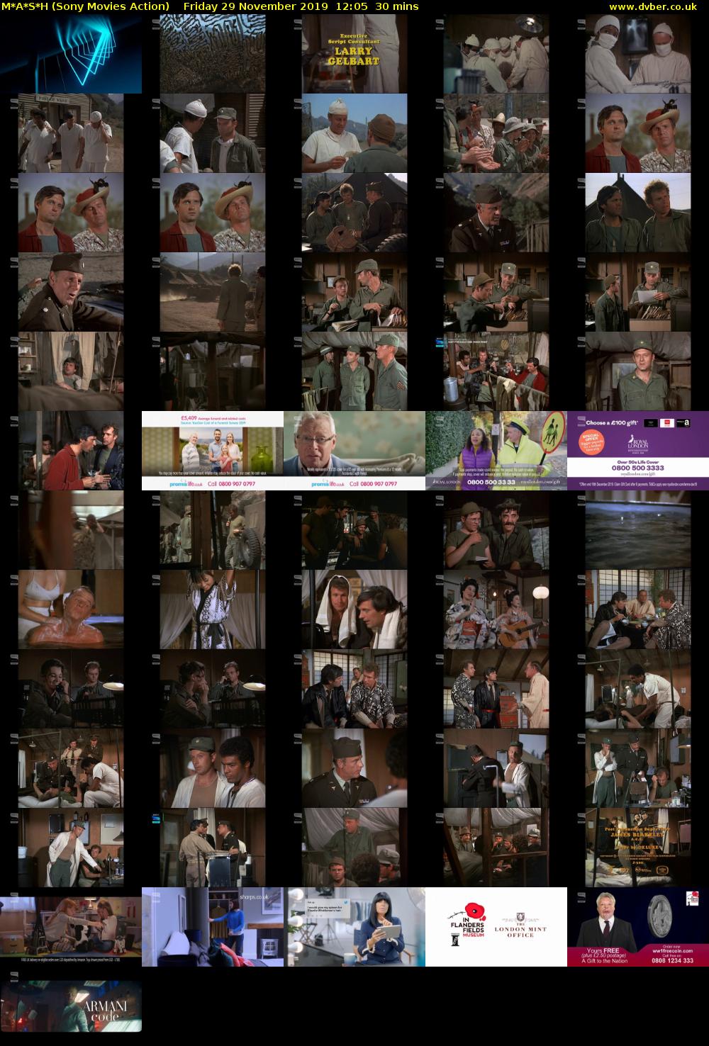 M*A*S*H (Sony Movies Action) Friday 29 November 2019 12:05 - 12:35