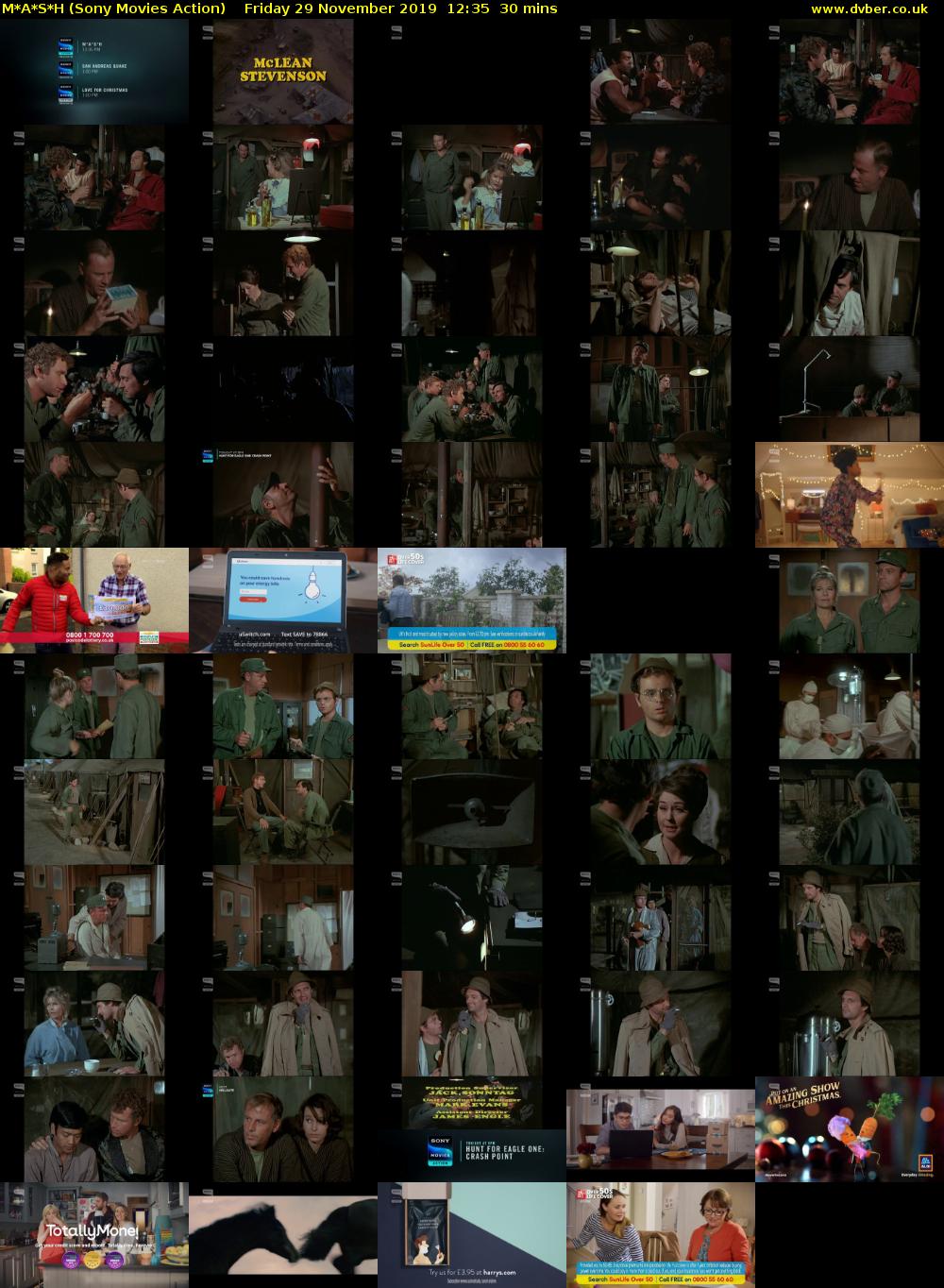 M*A*S*H (Sony Movies Action) Friday 29 November 2019 12:35 - 13:05