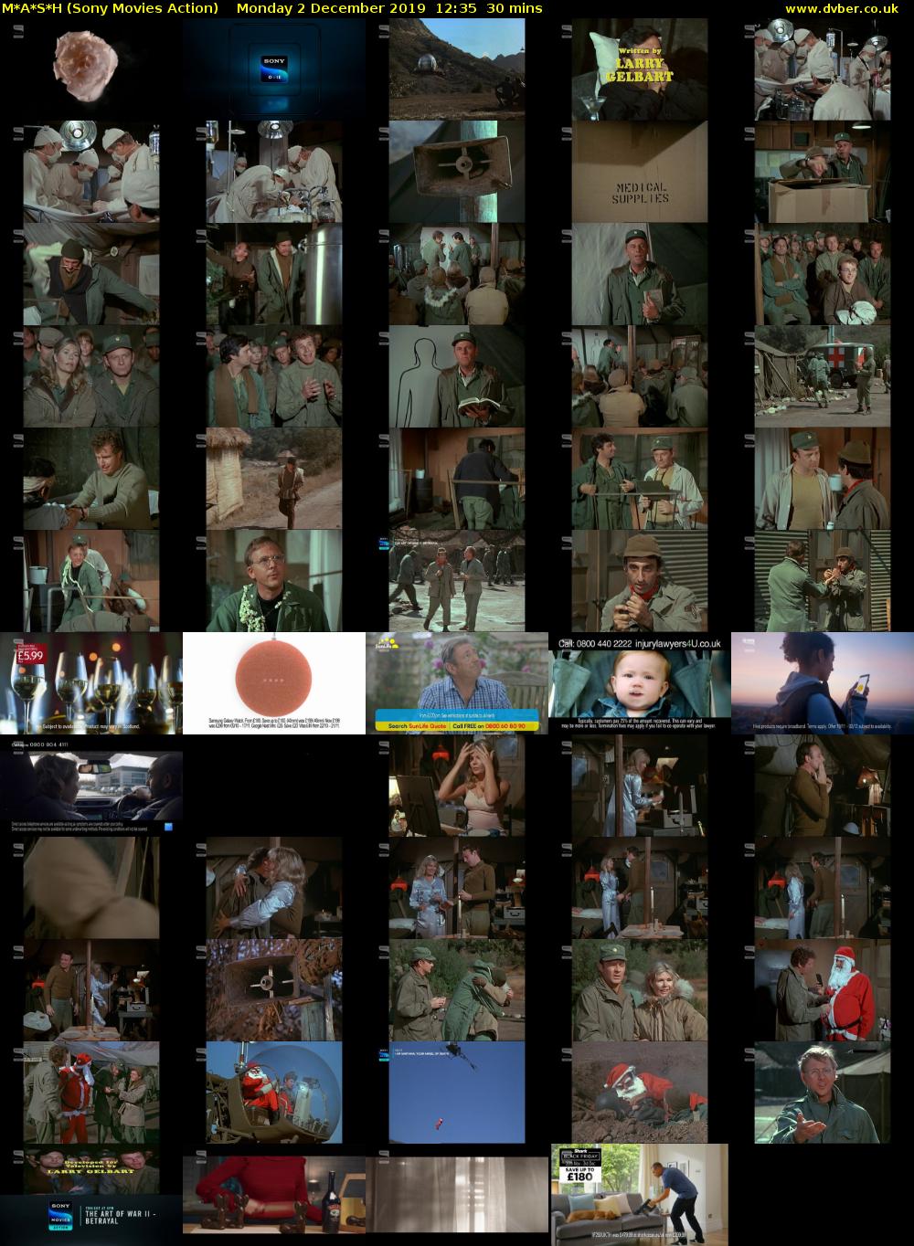 M*A*S*H (Sony Movies Action) Monday 2 December 2019 12:35 - 13:05