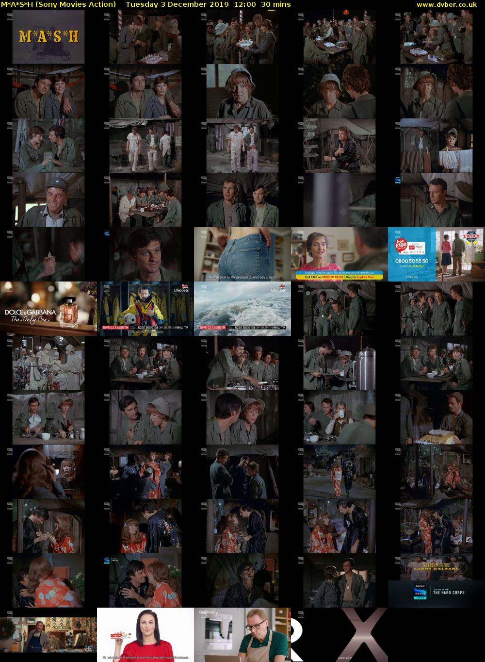 M*A*S*H (Sony Movies Action) Tuesday 3 December 2019 12:00 - 12:30