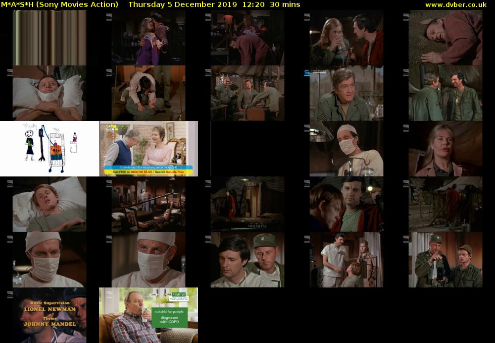 M*A*S*H (Sony Movies Action) Thursday 5 December 2019 12:20 - 12:50