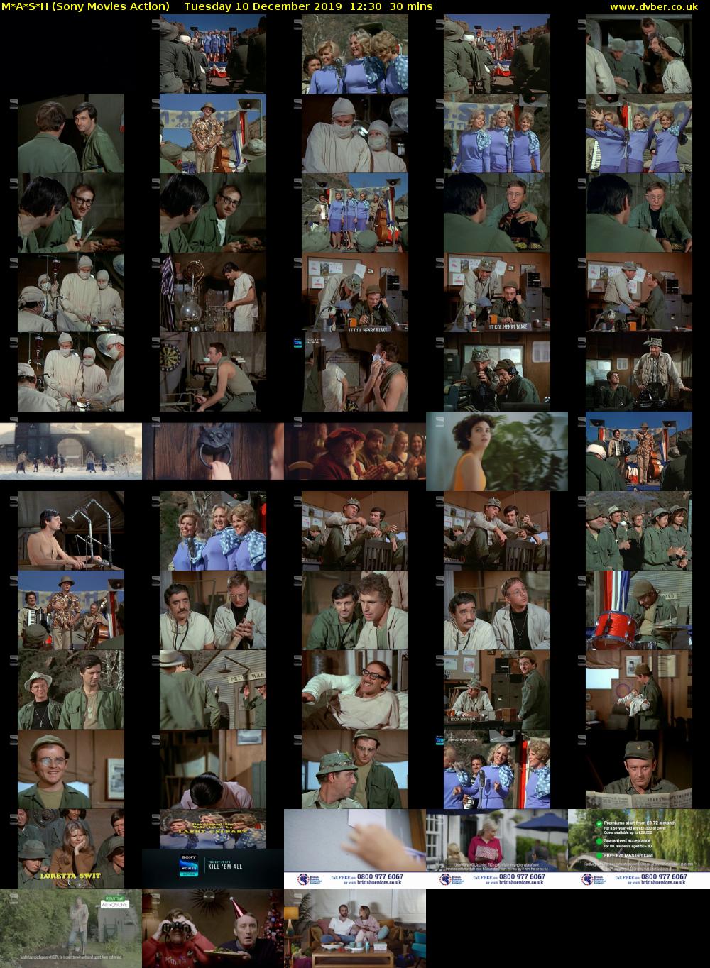 M*A*S*H (Sony Movies Action) Tuesday 10 December 2019 12:30 - 13:00