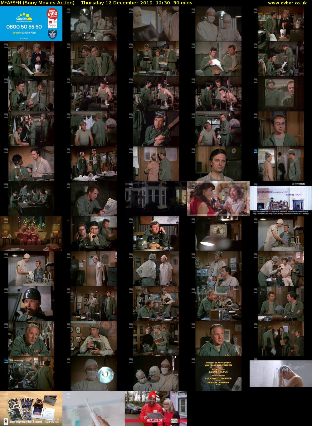 M*A*S*H (Sony Movies Action) Thursday 12 December 2019 12:30 - 13:00