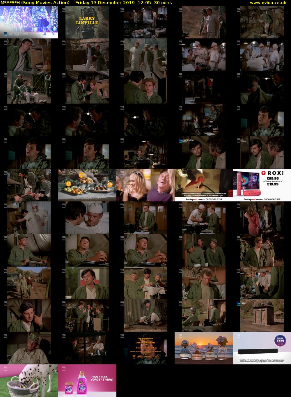 M*A*S*H (Sony Movies Action) Friday 13 December 2019 12:05 - 12:35