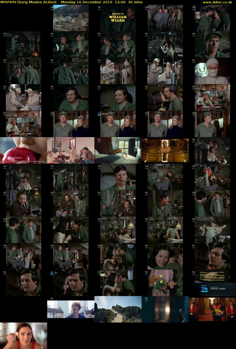 M*A*S*H (Sony Movies Action) Monday 16 December 2019 12:00 - 12:30