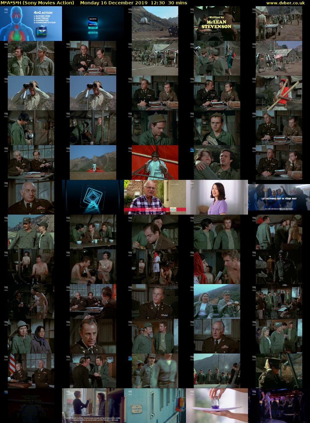 M*A*S*H (Sony Movies Action) Monday 16 December 2019 12:30 - 13:00
