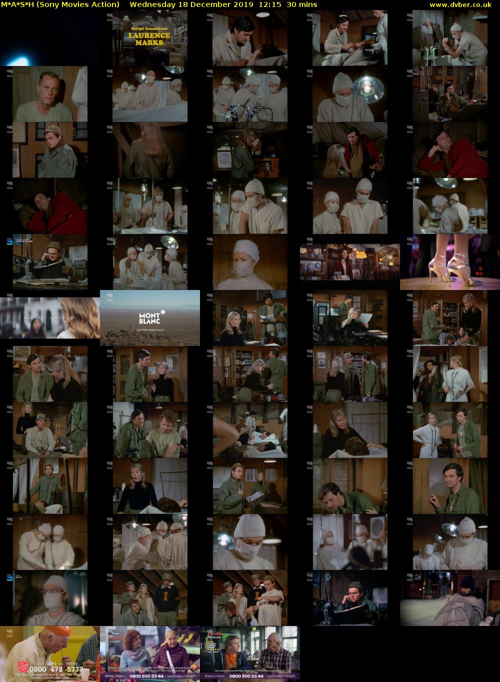 M*A*S*H (Sony Movies Action) Wednesday 18 December 2019 12:15 - 12:45