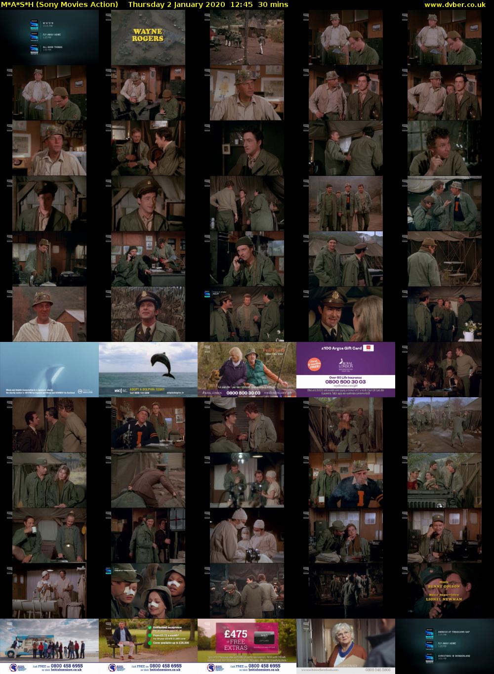 M*A*S*H (Sony Movies Action) Thursday 2 January 2020 12:45 - 13:15