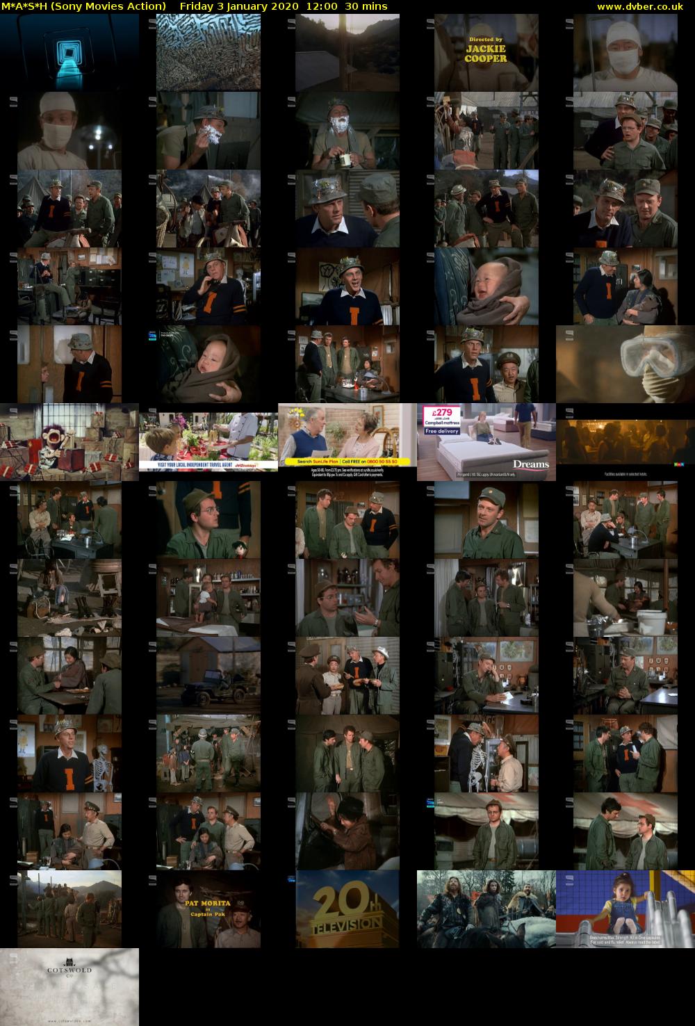 M*A*S*H (Sony Movies Action) Friday 3 January 2020 12:00 - 12:30
