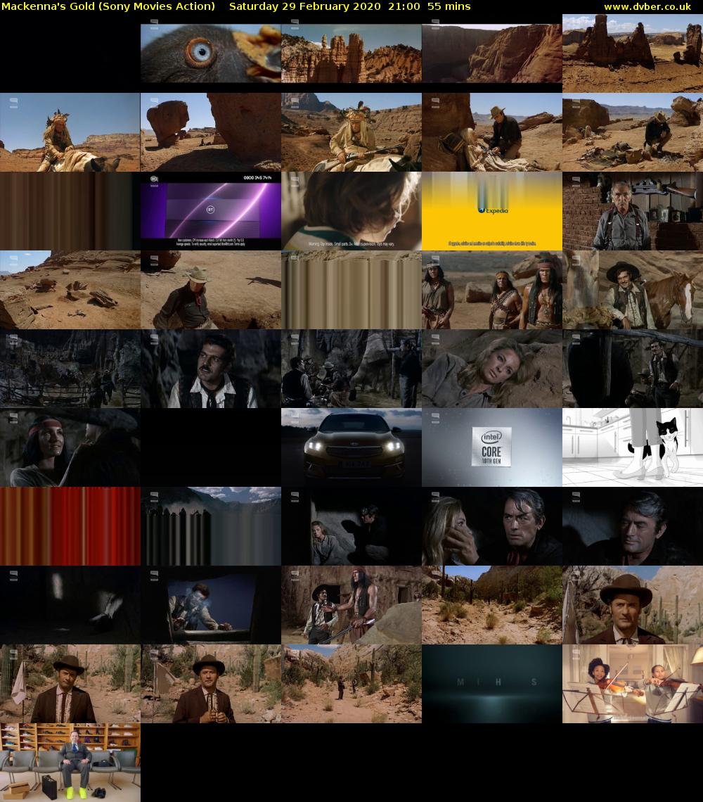 Mackenna's Gold (Sony Movies Action) Saturday 29 February 2020 21:00 - 21:55