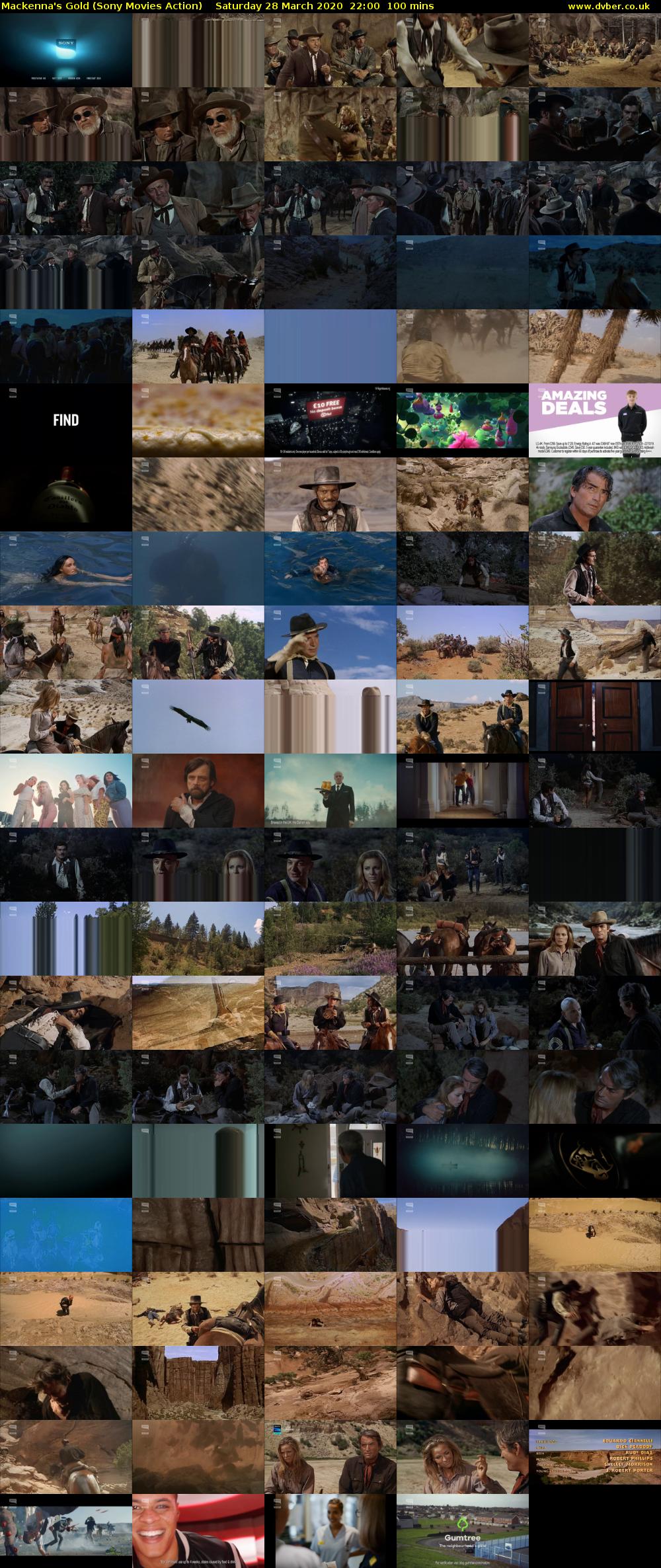 Mackenna's Gold (Sony Movies Action) Saturday 28 March 2020 22:00 - 23:40