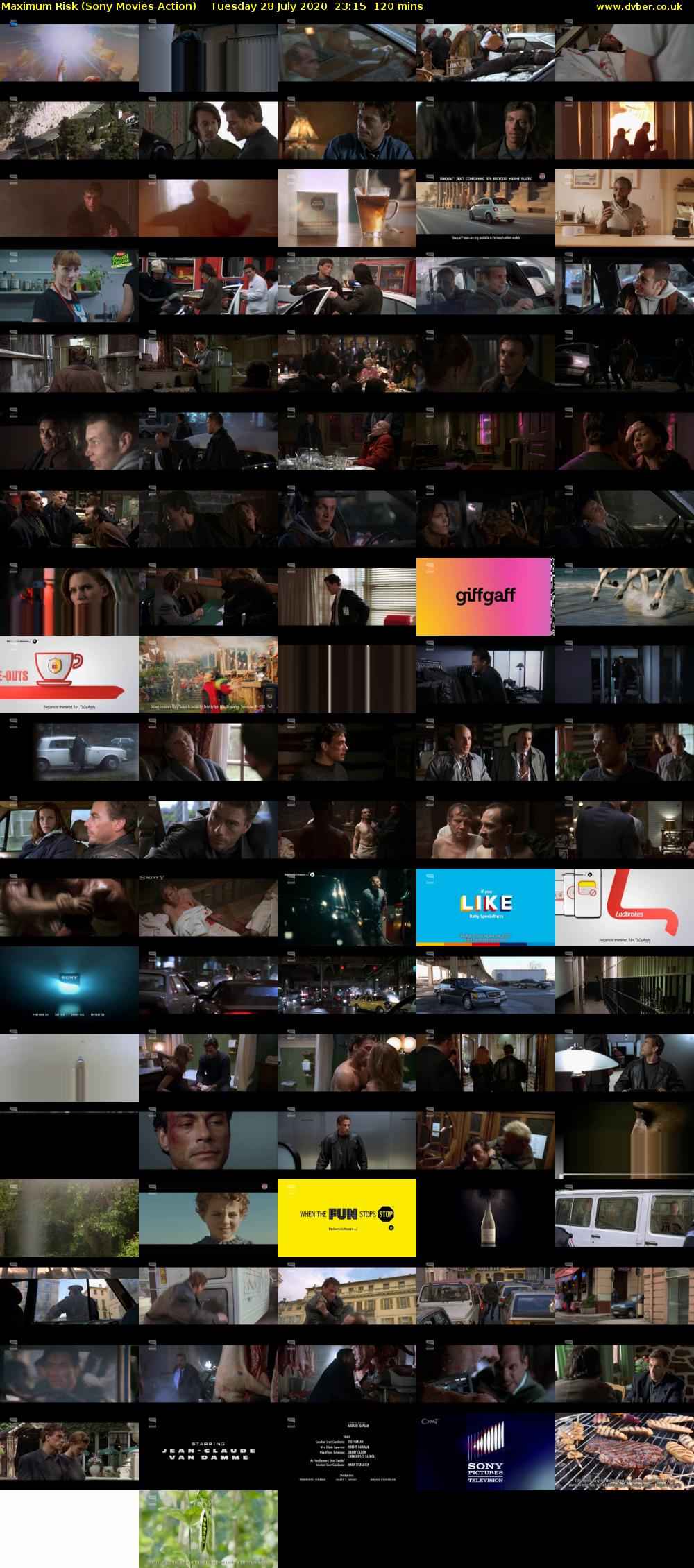 Maximum Risk (Sony Movies Action) Tuesday 28 July 2020 23:15 - 01:15