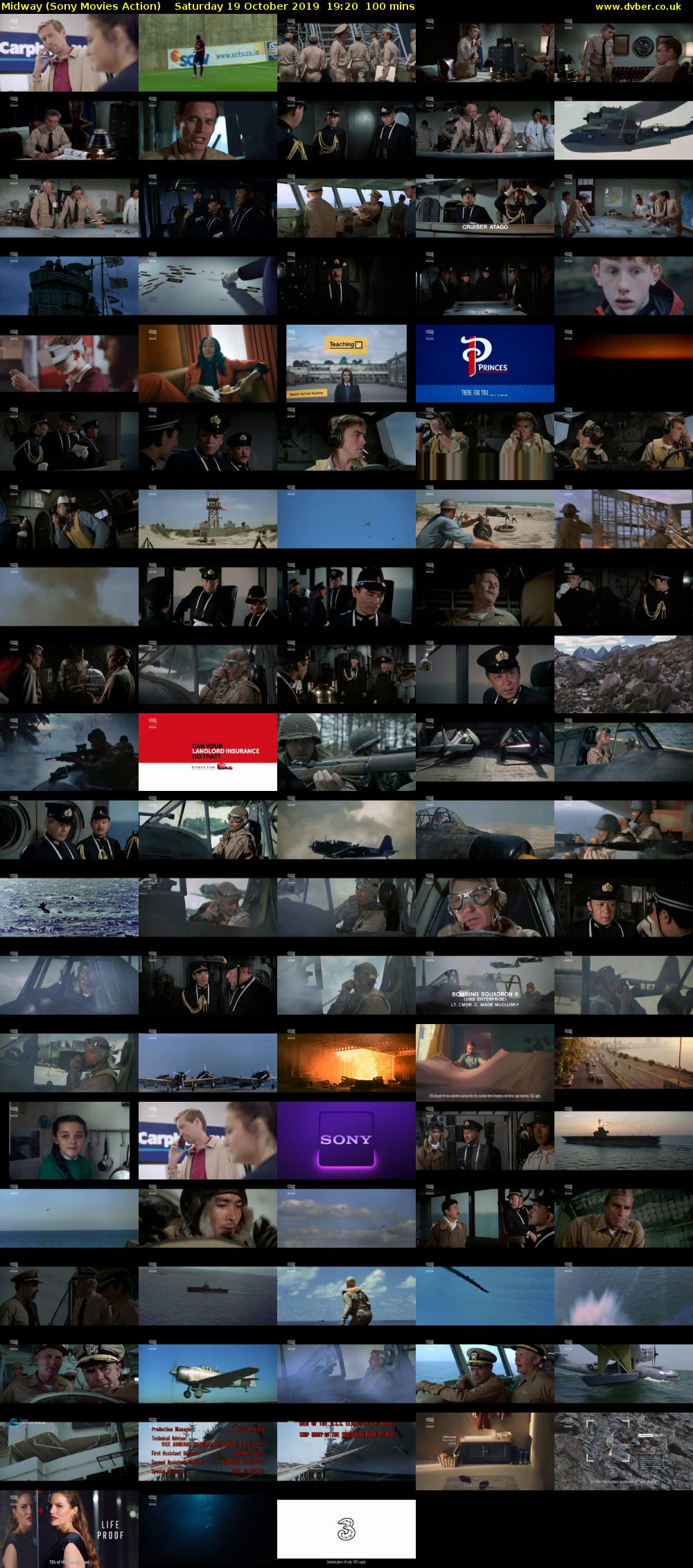 Midway (Sony Movies Action) Saturday 19 October 2019 19:20 - 21:00