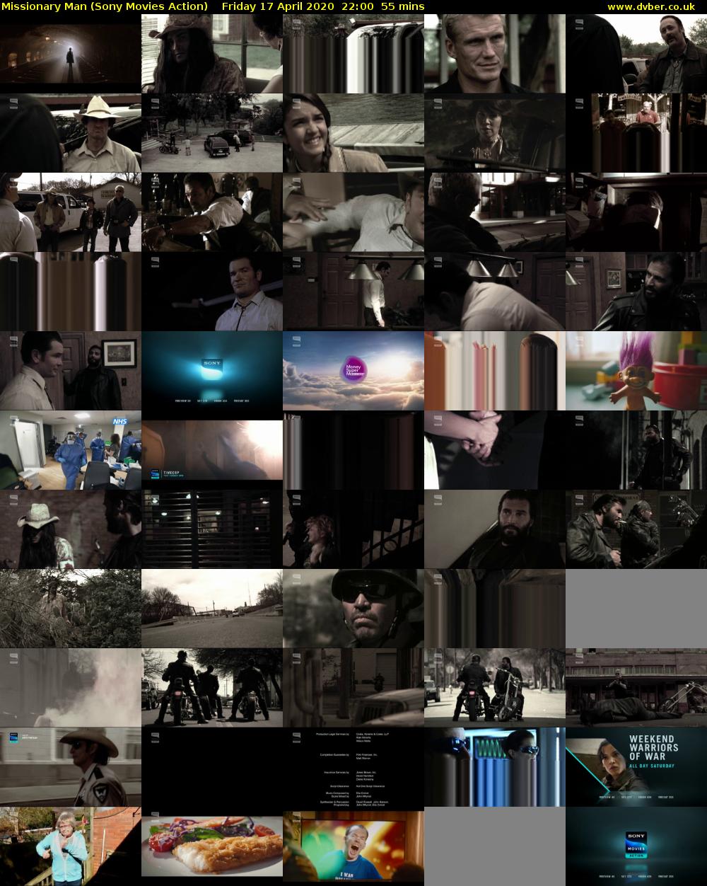 Missionary Man (Sony Movies Action) Friday 17 April 2020 22:00 - 22:55