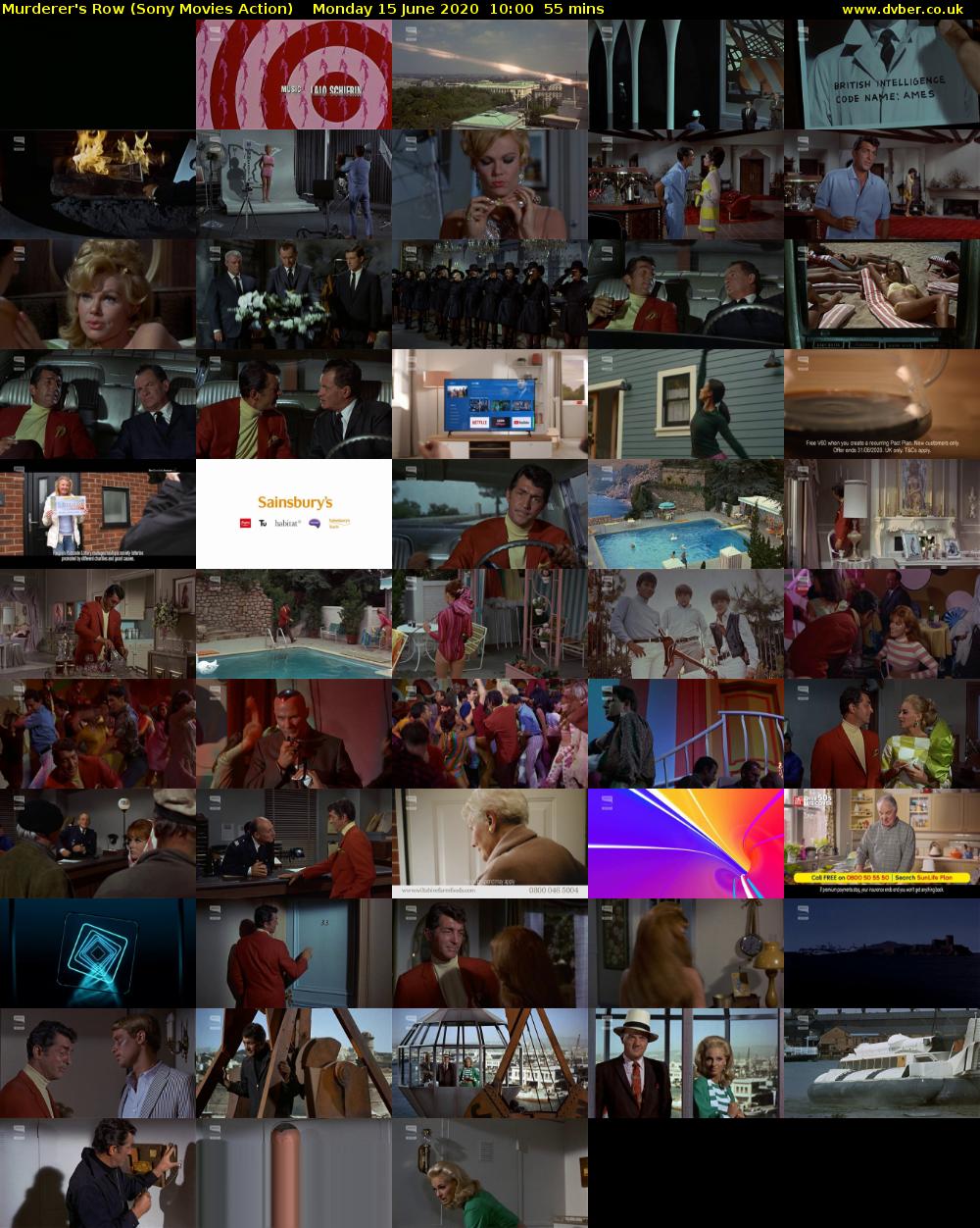 Murderer's Row (Sony Movies Action) Monday 15 June 2020 10:00 - 10:55