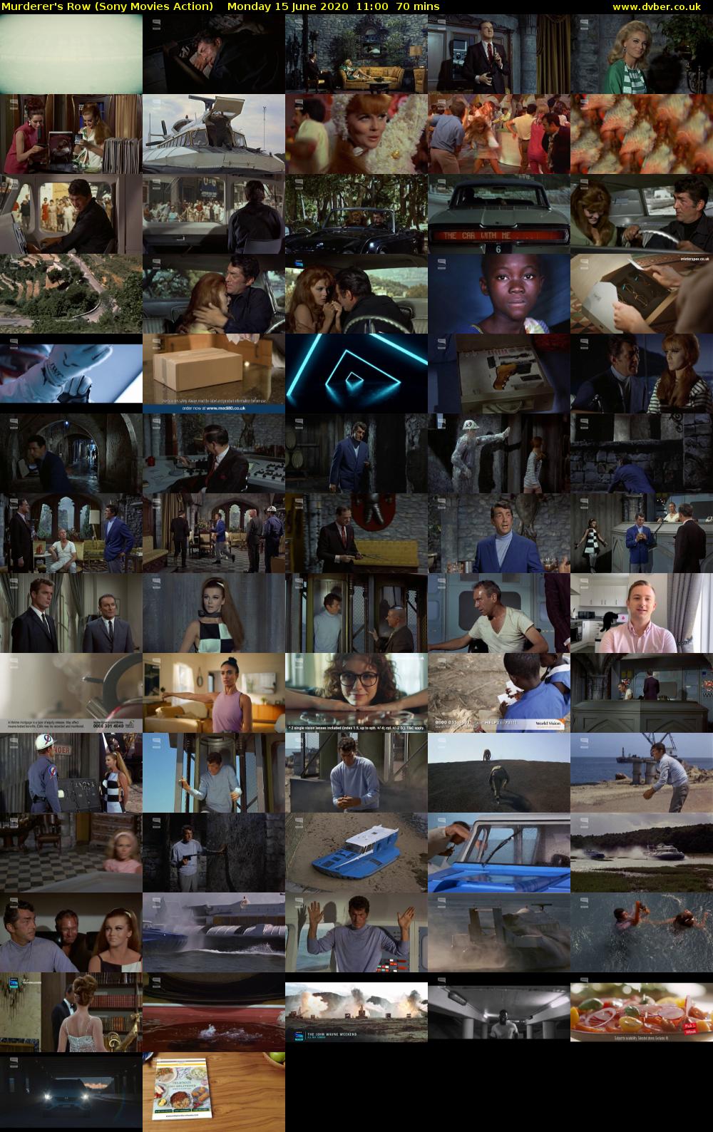 Murderer's Row (Sony Movies Action) Monday 15 June 2020 11:00 - 12:10