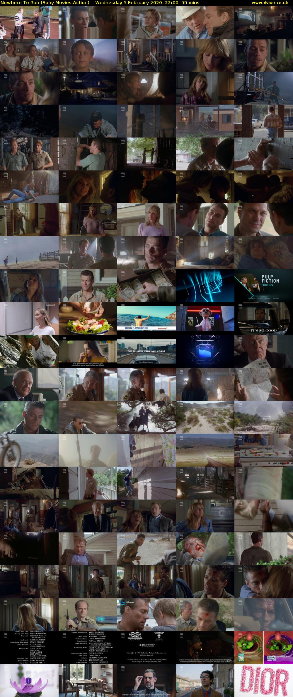 Nowhere To Run (Sony Movies Action) Wednesday 5 February 2020 22:00 - 22:55