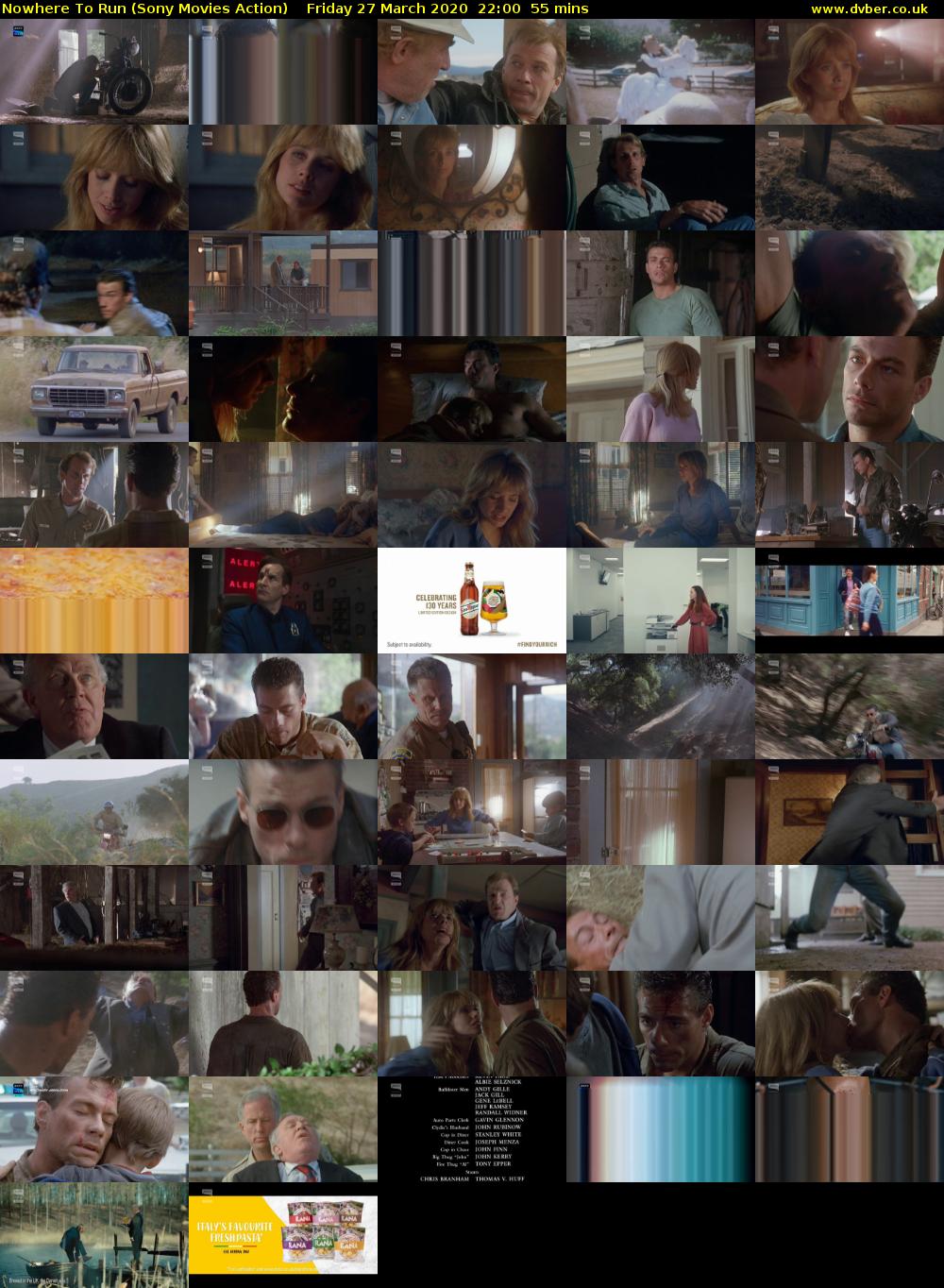 Nowhere To Run (Sony Movies Action) Friday 27 March 2020 22:00 - 22:55