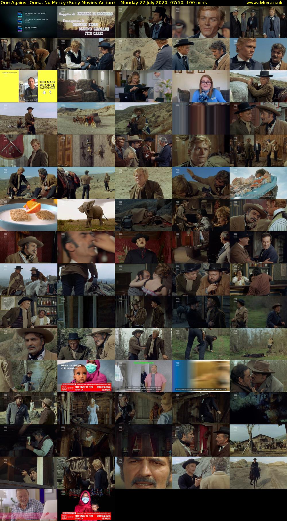 One Against One... No Mercy (Sony Movies Action) Monday 27 July 2020 07:50 - 09:30