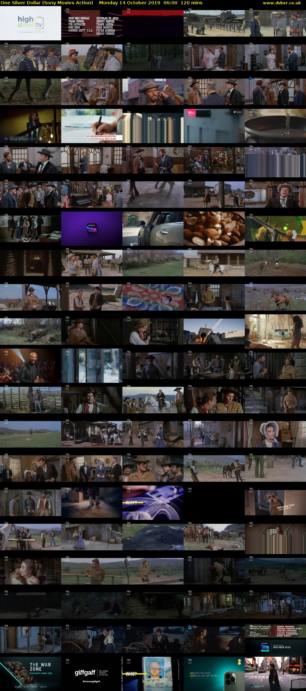 One Silver Dollar (Sony Movies Action) Monday 14 October 2019 06:00 - 08:00