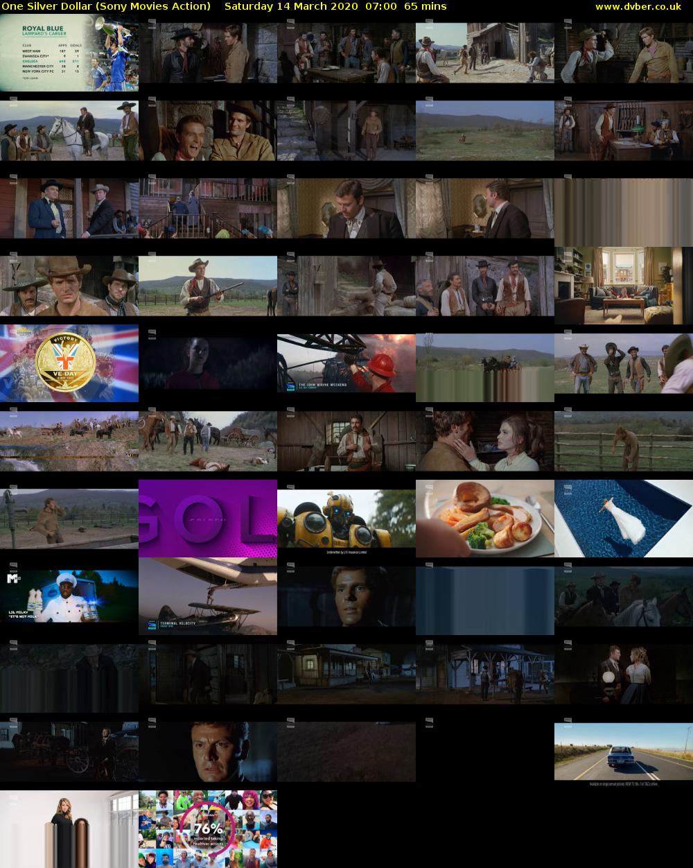 One Silver Dollar (Sony Movies Action) Saturday 14 March 2020 07:00 - 08:05