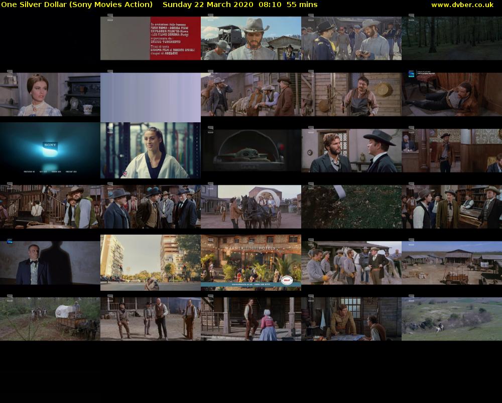 One Silver Dollar (Sony Movies Action) Sunday 22 March 2020 08:10 - 09:05