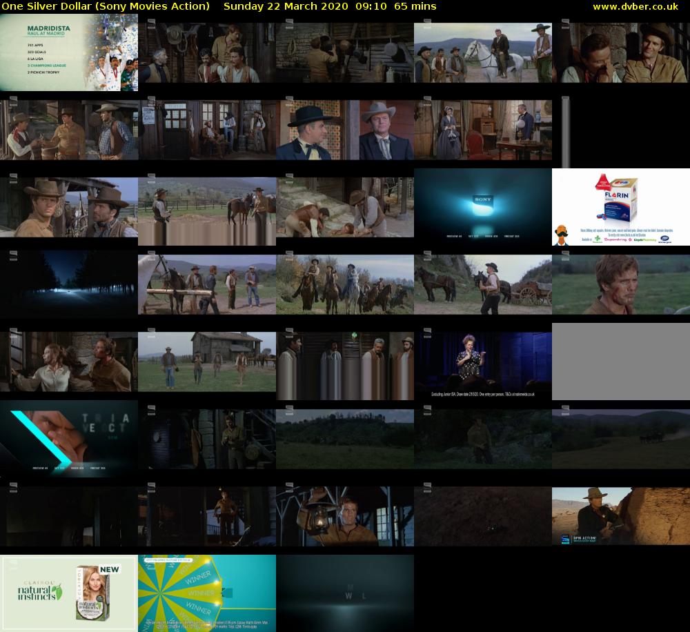 One Silver Dollar (Sony Movies Action) Sunday 22 March 2020 09:10 - 10:15