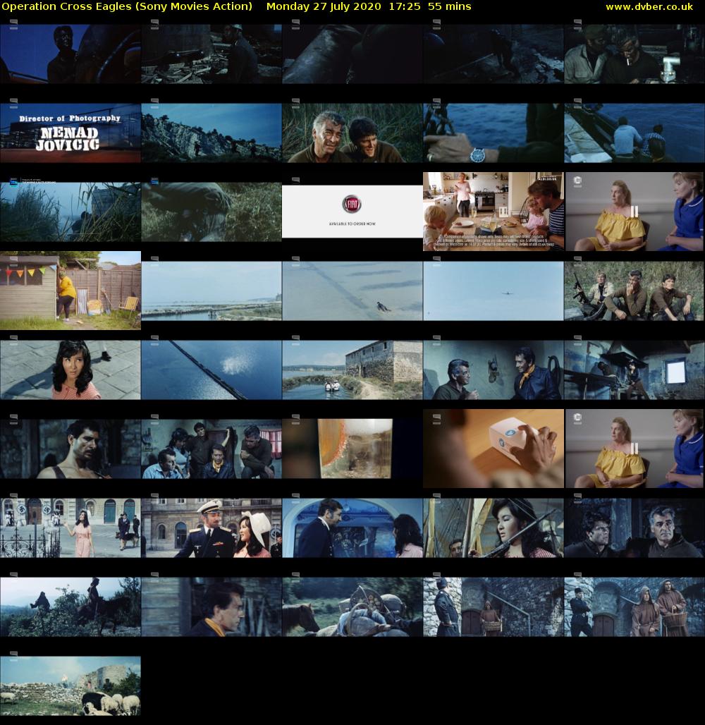 Operation Cross Eagles (Sony Movies Action) Monday 27 July 2020 17:25 - 18:20