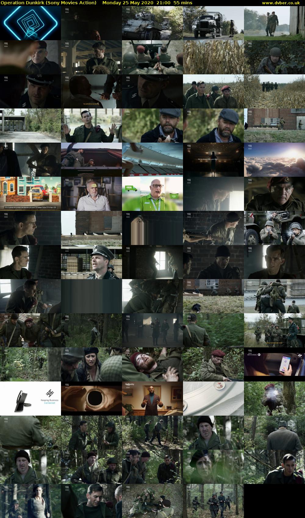 Operation Dunkirk (Sony Movies Action) Monday 25 May 2020 21:00 - 21:55