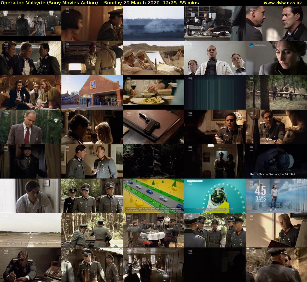 Operation Valkyrie (Sony Movies Action) Sunday 29 March 2020 12:25 - 13:20