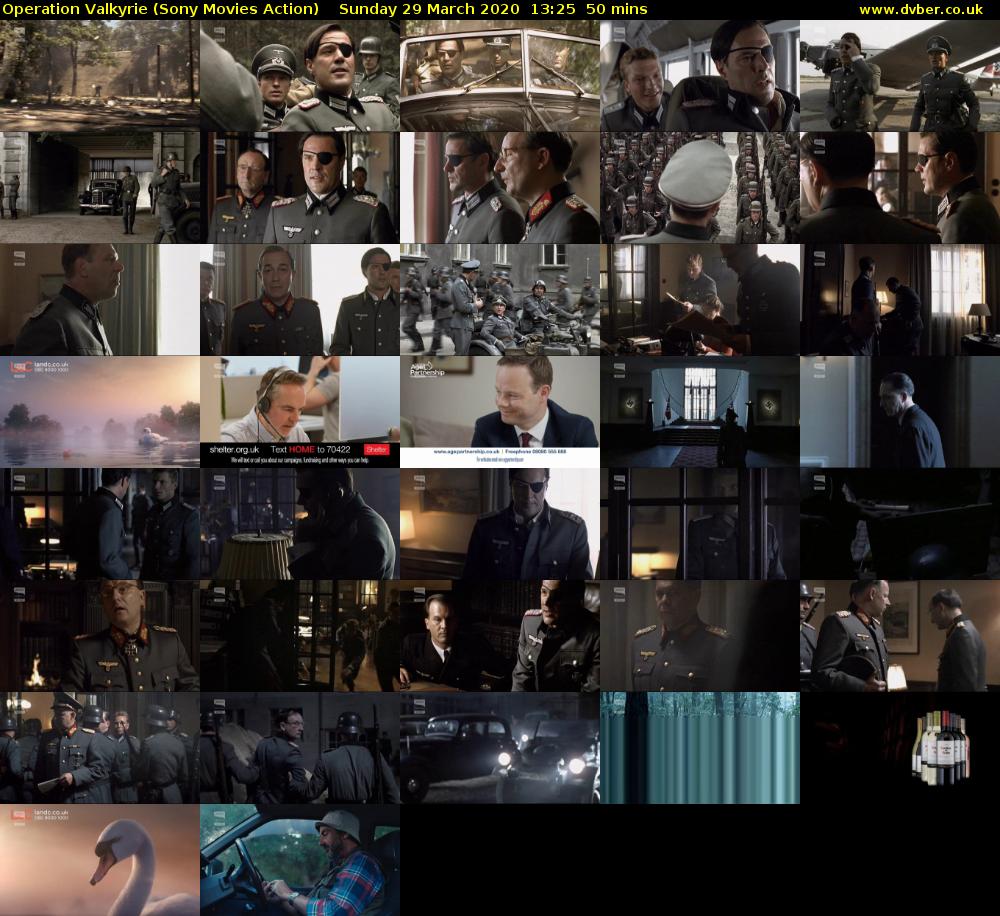 Operation Valkyrie (Sony Movies Action) Sunday 29 March 2020 13:25 - 14:15