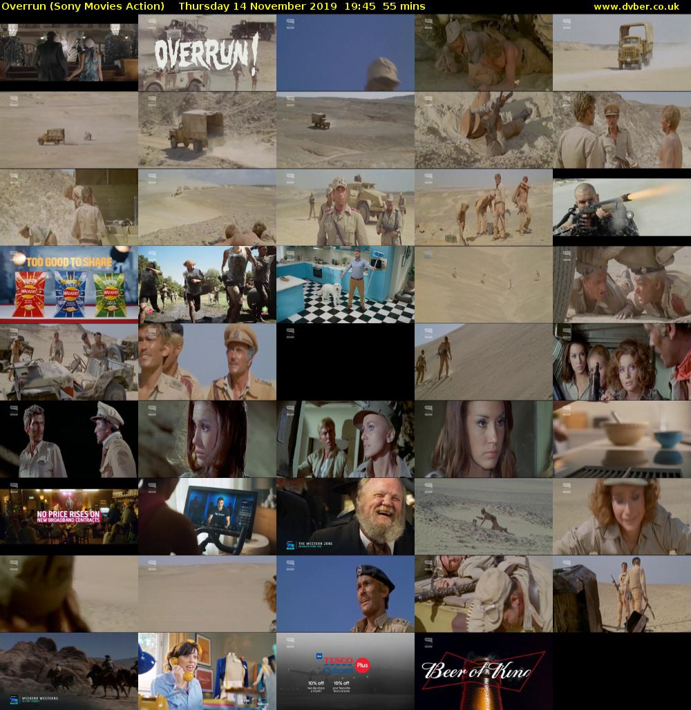 Overrun (Sony Movies Action) Thursday 14 November 2019 19:45 - 20:40