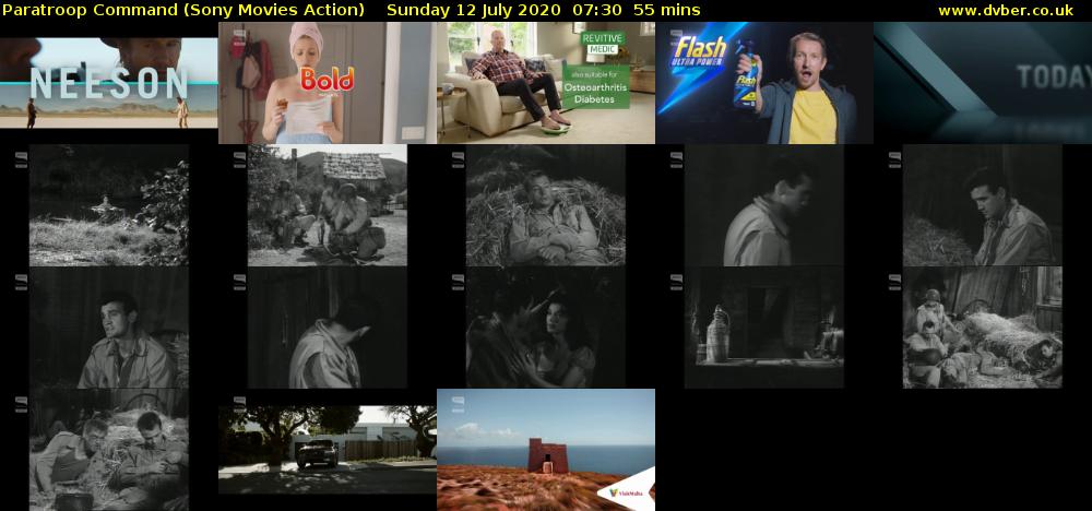 Paratroop Command (Sony Movies Action) Sunday 12 July 2020 07:30 - 08:25