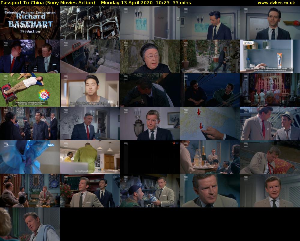 Passport To China (Sony Movies Action) Monday 13 April 2020 10:25 - 11:20