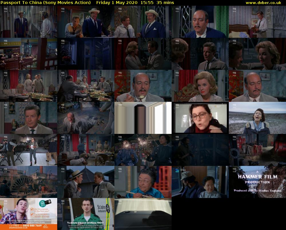 Passport To China (Sony Movies Action) Friday 1 May 2020 15:55 - 16:30