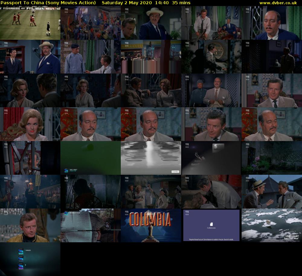 Passport To China (Sony Movies Action) Saturday 2 May 2020 14:40 - 15:15