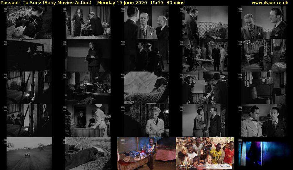 Passport To Suez (Sony Movies Action) Monday 15 June 2020 15:55 - 16:25