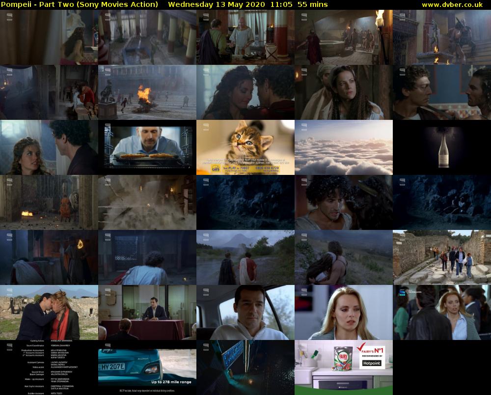 Pompeii - Part Two (Sony Movies Action) Wednesday 13 May 2020 11:05 - 12:00