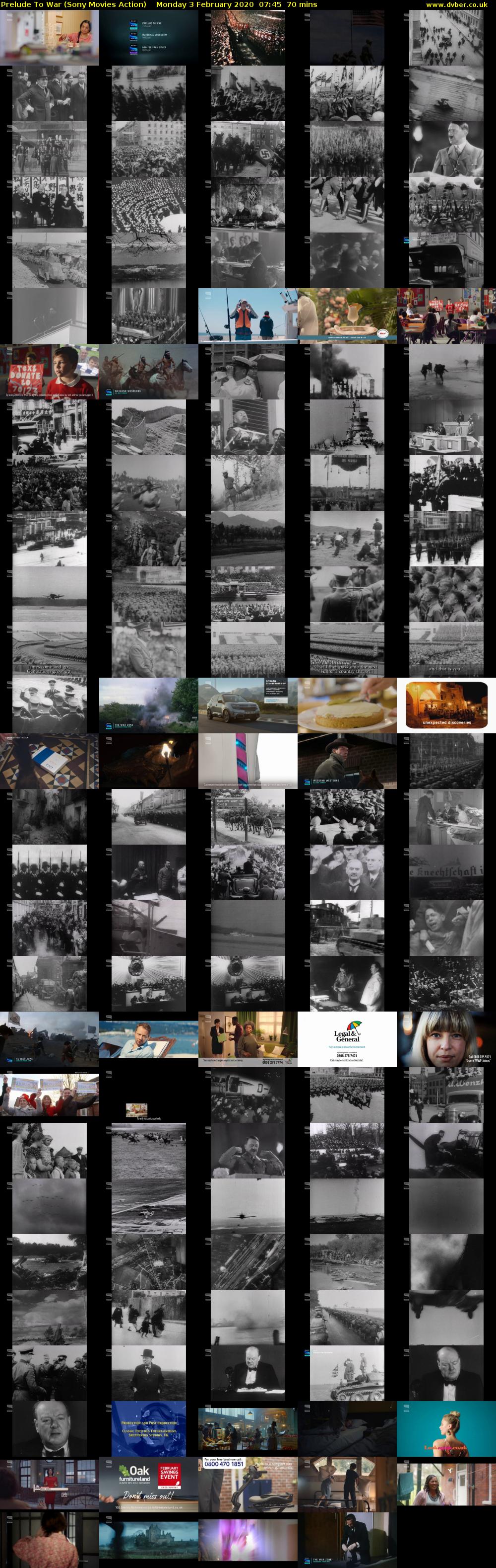Prelude To War (Sony Movies Action) Monday 3 February 2020 07:45 - 08:55