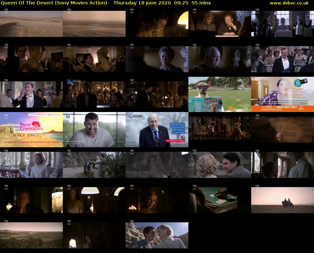 Queen Of The Desert (Sony Movies Action) Thursday 18 June 2020 09:25 - 10:20
